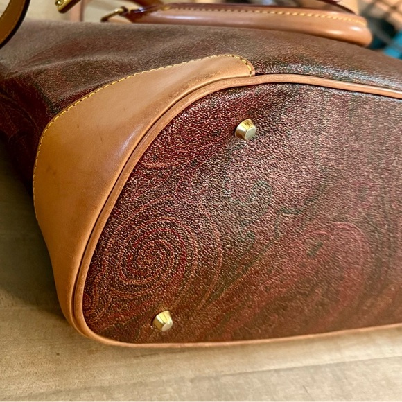 Etro Brown and Tan Paisley Bag - Picture 10 of 15